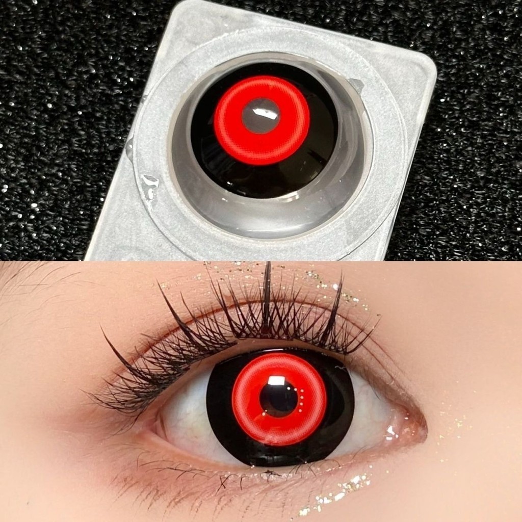1 par graduado Kaneki Ken Cosplay lentes de contacto de color contactos de Halloween