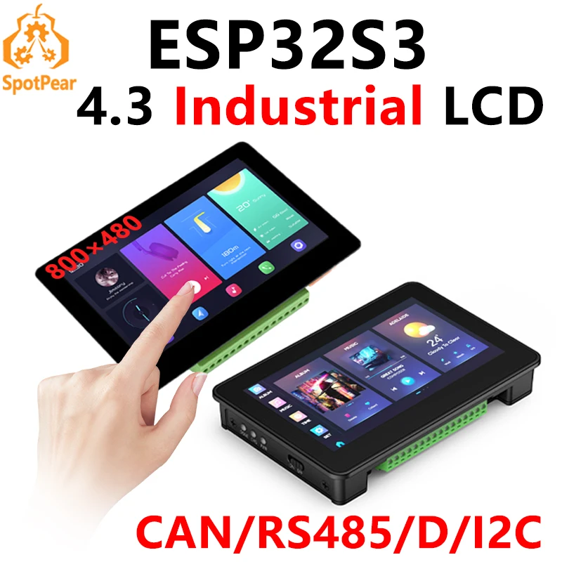 ESP32 S3 4,3-дюймовый ЖК-дисплей (B) 800x480 Неподъемная плата сенсорного экрана LVGL с датчиком CAN I2C RS485