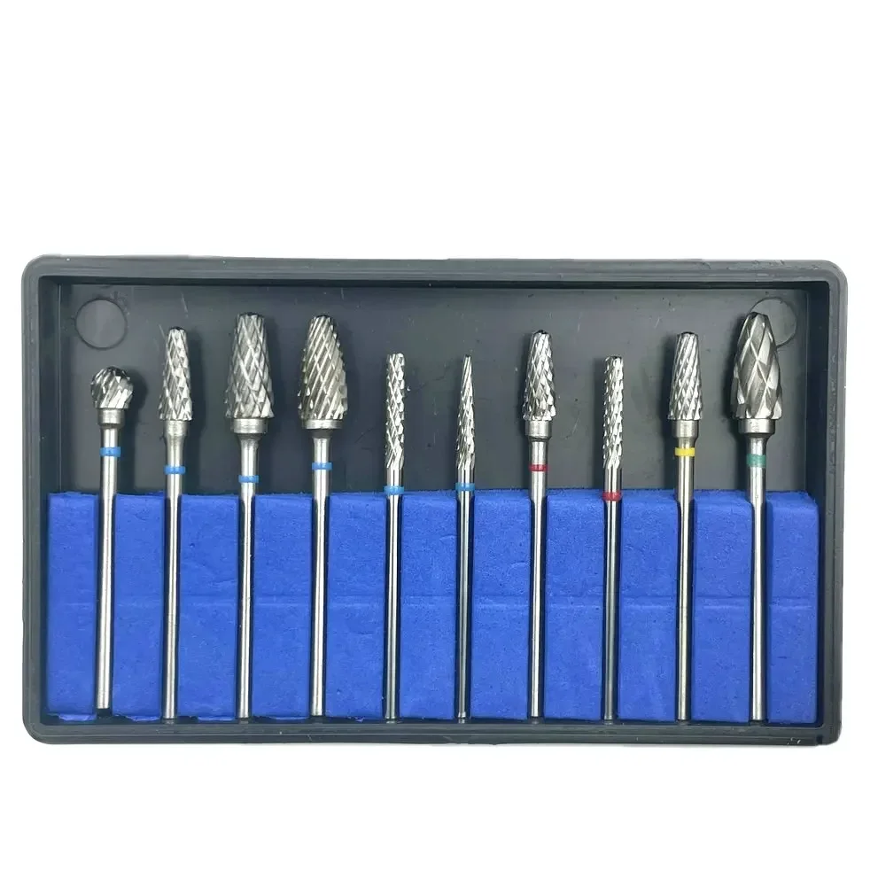 10 teile/satz Dental HP Hartmetall Cutter KIT Dental Burs Bohrer Wolfram Stahl Material 2,35mm