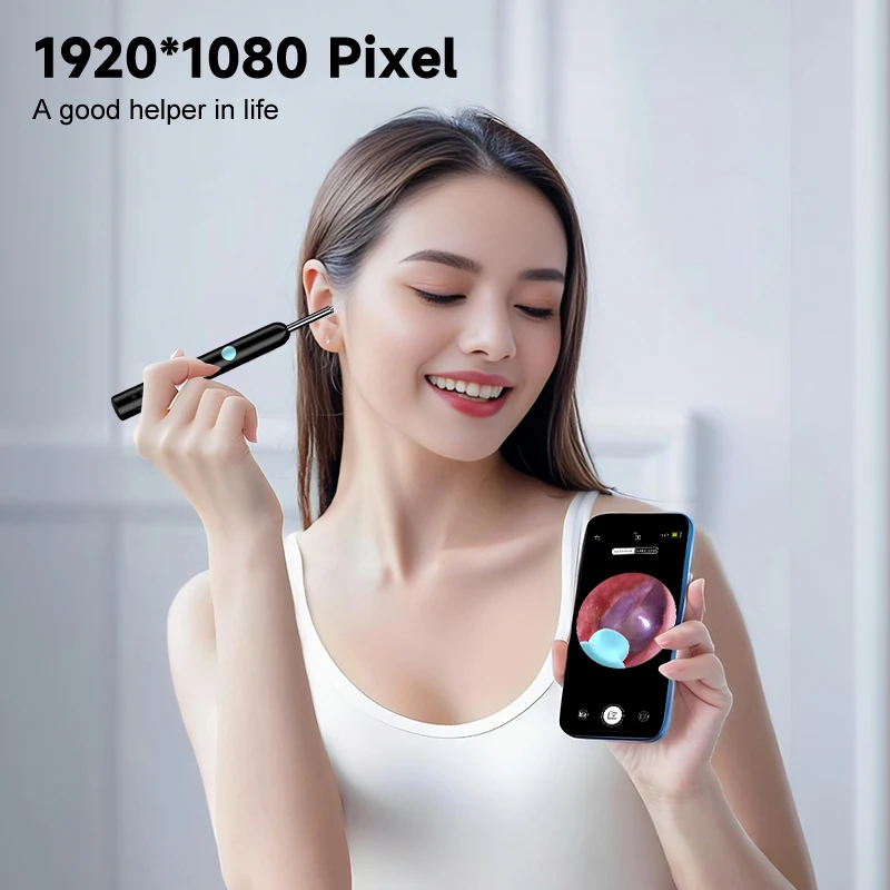 Smart Visuelle Ohr Kamera HD1080P 4,2 MM WIFI Ohr Pick Wasserdichte Ohr Reiniger Endoskop Digitale Ohr Wachs Entfernung Werkzeug Ohr löffel Fall