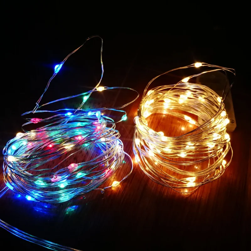 2M 5M 10M 30M ไฟ LED String USB/แบตเตอรี่ขับเคลื่อนทองแดงลวดไฟ Fairy Garland สําหรับงานแต่งงานคริสต์มาสไฟตกแต่ง