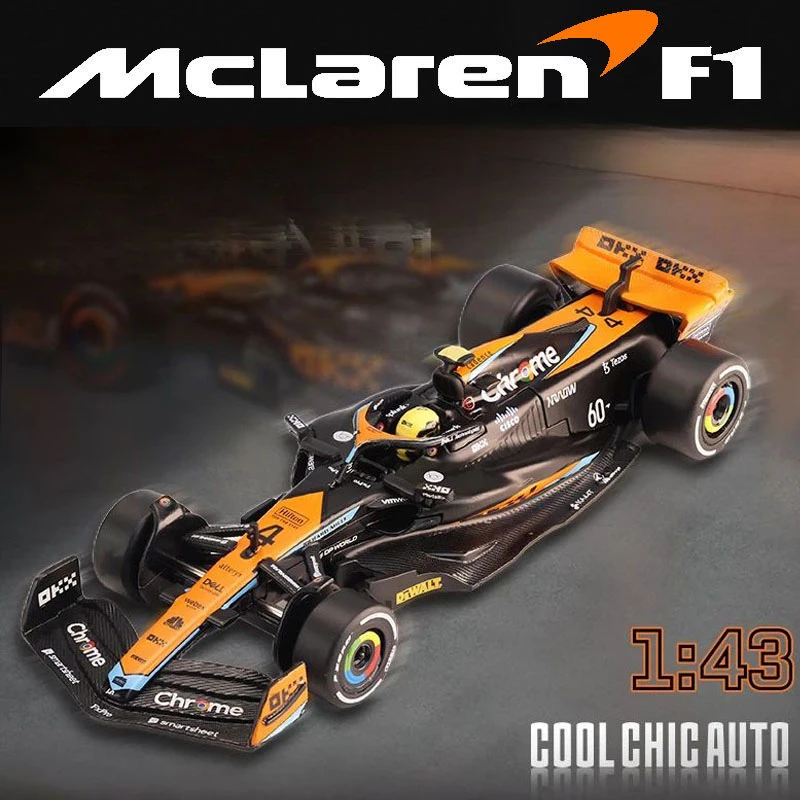 1/43 McLaren F1 MCL60 Модель гоночного автомобиля Дисплей Коробка Детская игрушечная машинка Коллекционные предметы Подарок Мальчик Друг Домашний декор Mniature Voiture
