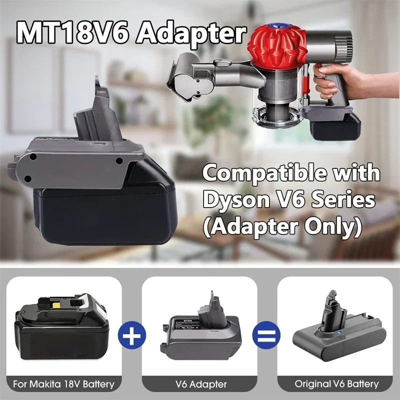 Batterie Konverter Adapter Für Makita/Dewalt/Milwaukee/Bosch/Ryobi 18V Li-Ion Batterie Zu Für Dyson V6 v7 V8 Tier Staubsauger