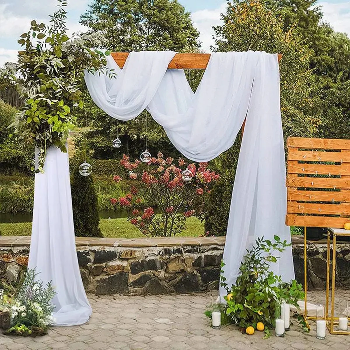 5/10M Sheer Kristall Hochzeit Tüll Rolle Organza Stoff Für Hochzeit Geburtstag Party Hintergrund Dekor DIY Hochzeit Organza stuhl Schärpen