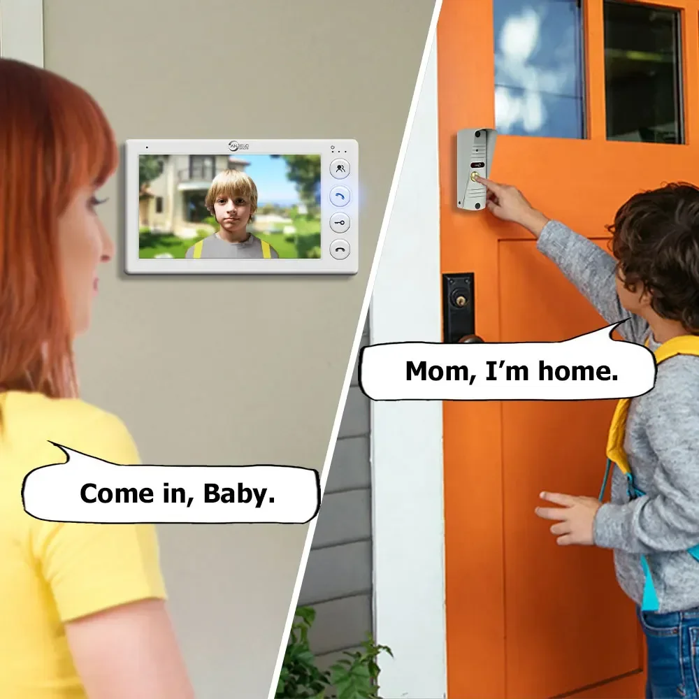Sistema de intercomunicação com campainha de vídeo de 4 polegadas com fio para telefone de entrada de vídeo doméstico IP65 campainha de metal externa 1000TVL preço super baixo