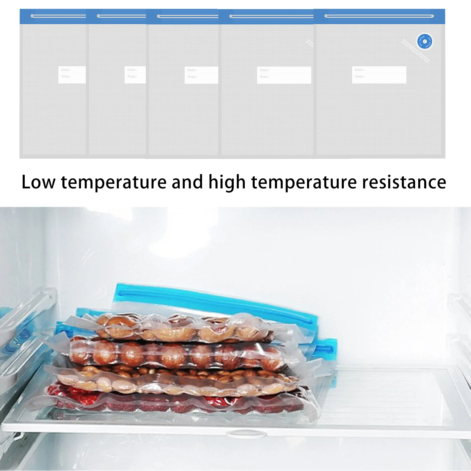 Bolsas de alimentos selladas al vacío para el hogar, bolsas de compresión al vacío para aperitivos reutilizables, bolsa de almacenamiento de alimentos, accesorios de cocina, 20/10 Uds.