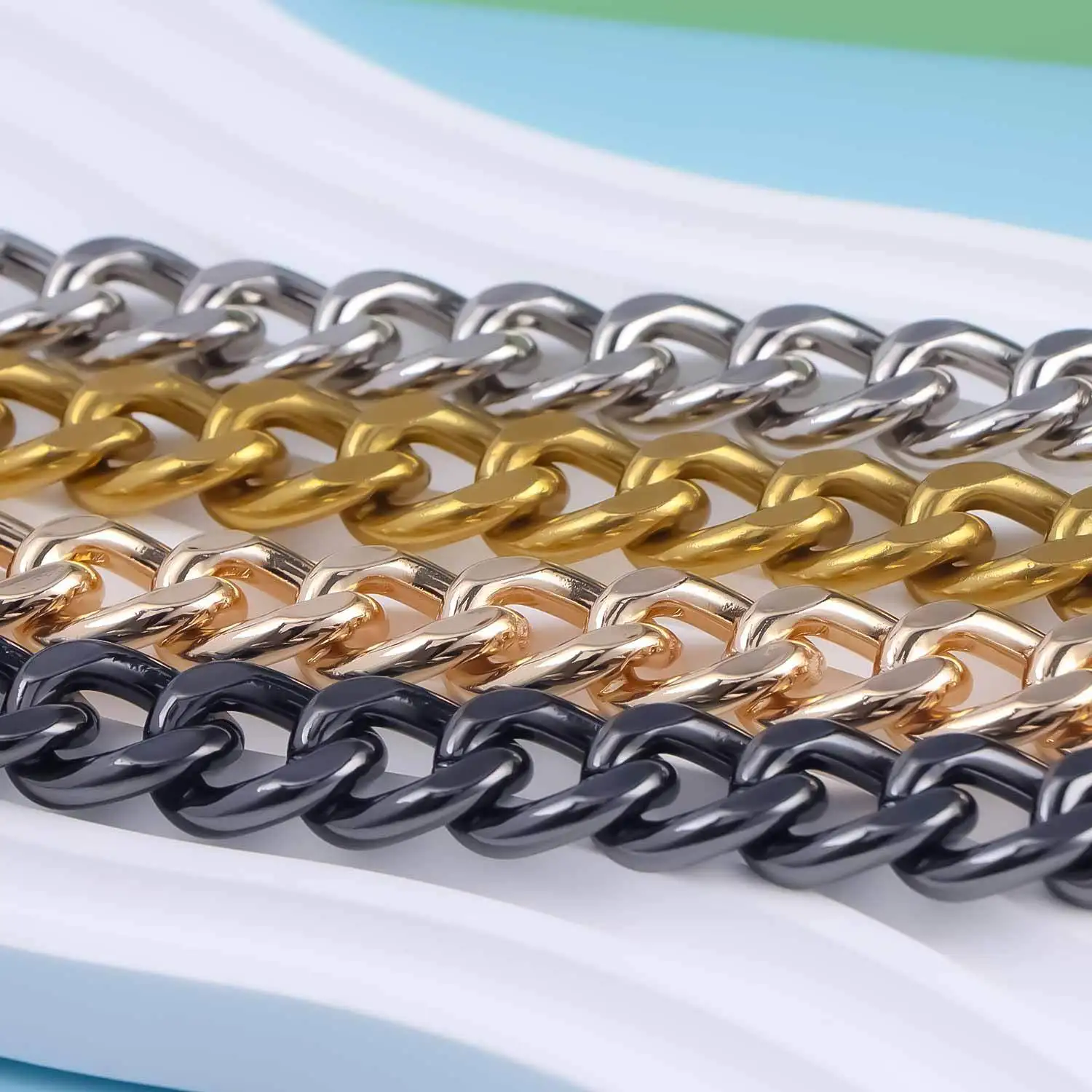 Metal Aluminum Chain Wallet Messenger Bag Shoulder Strap Replacement Thick Chain DIY Decorative Sling Bag Chain