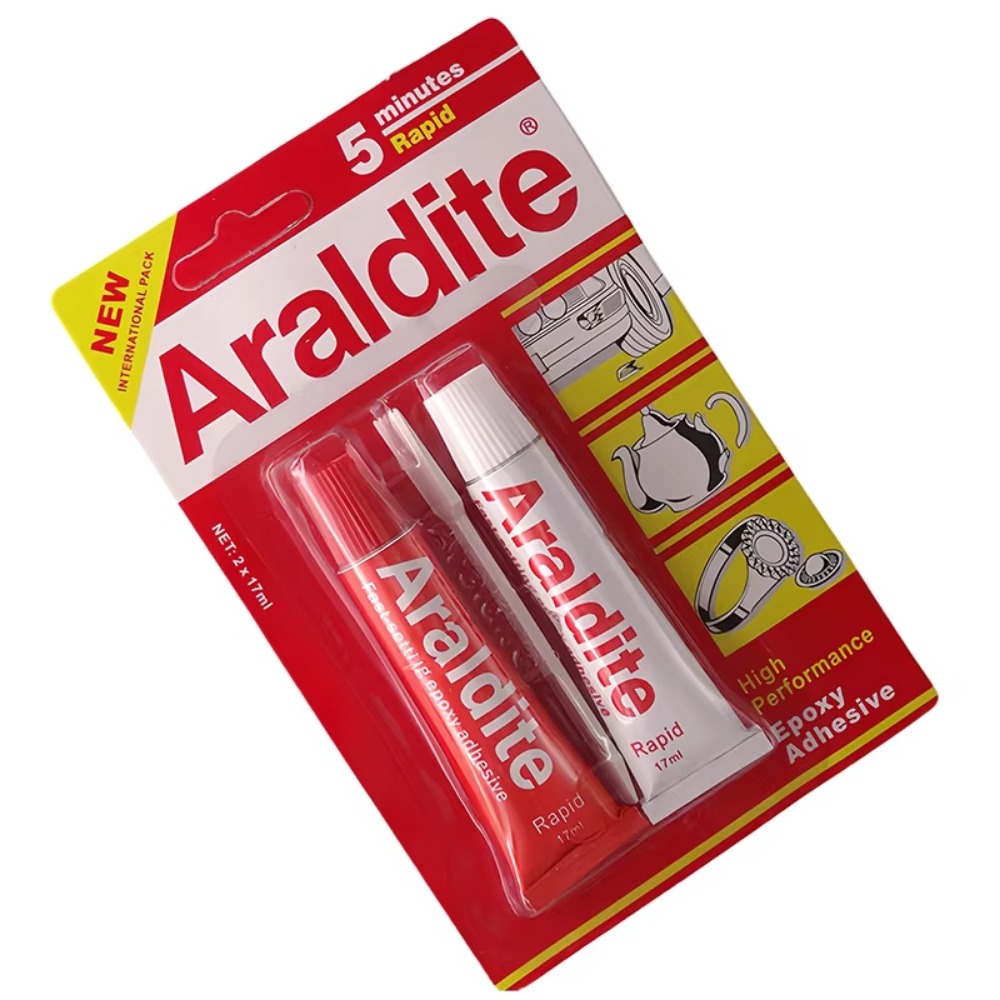 Adhésif professionnel pour bijoux en cristal, véritable Araldite, colle époxy AB transparente à séchage rapide de 5 minutes pour une liaison forte