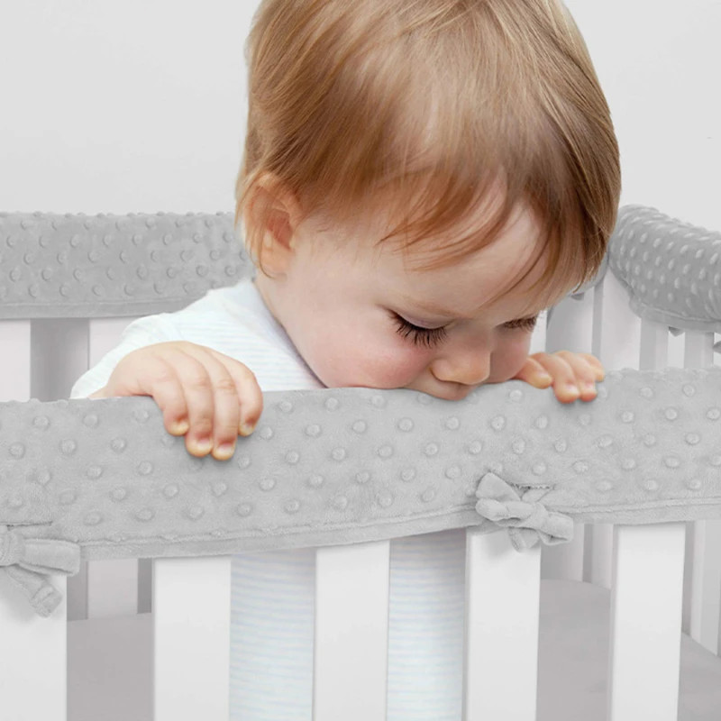 3Pcs Infrant Crib Rail Protection Wrap Newborn Baby Anti-bite Bed Fence Safety Guardrail Cover Protective Strip Soft Edge