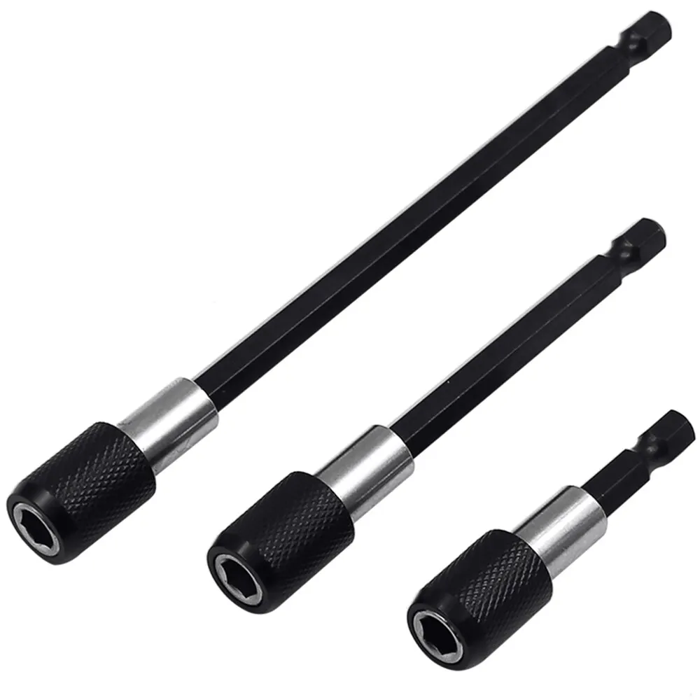 3Pc Hexagonale Quick Release Zelfsluitende Verlengstang Elektrische Boor Driver Snelstang Schroevendraaier Verlengingsstang Gereedschap