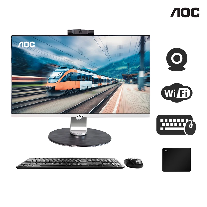 Computadora todo en uno AOC 23,8 pulgadas AMD 5600G 16G 512G Ajuste de juegos de escritorio AIO Juegos de oficina en casa Escritorios de computadora todo en uno