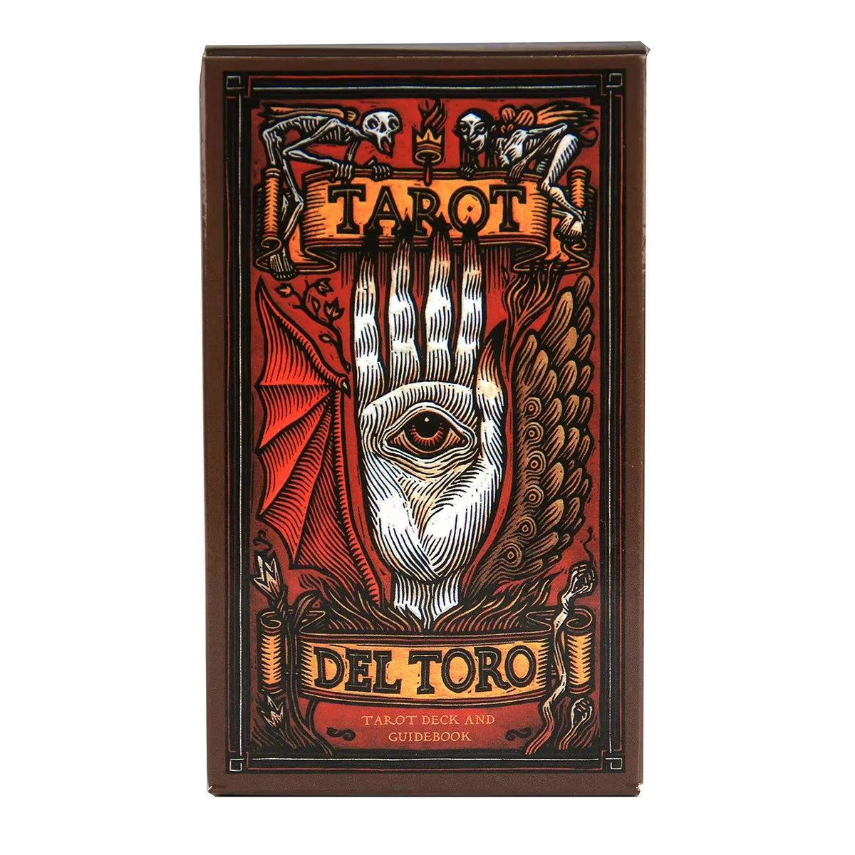 Baralho de tarô e guia inspirados no mundo de guillermo del toro, novidade, livro para iniciantes, jogo de cartas, brinquedo