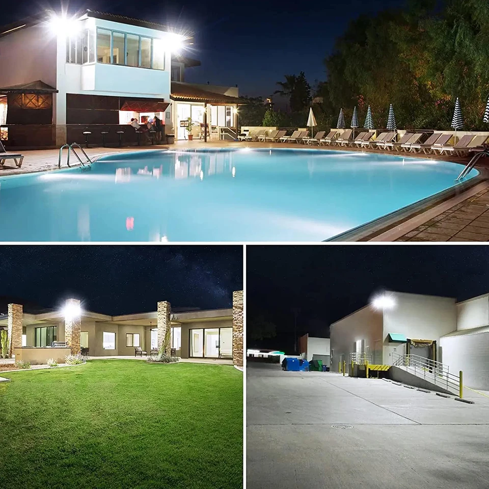 Holofote led ac220v 110v 10-300w ip66 à prova d'água para parede externa jardim refletor led lâmpada de rua luzes de inundação de parede