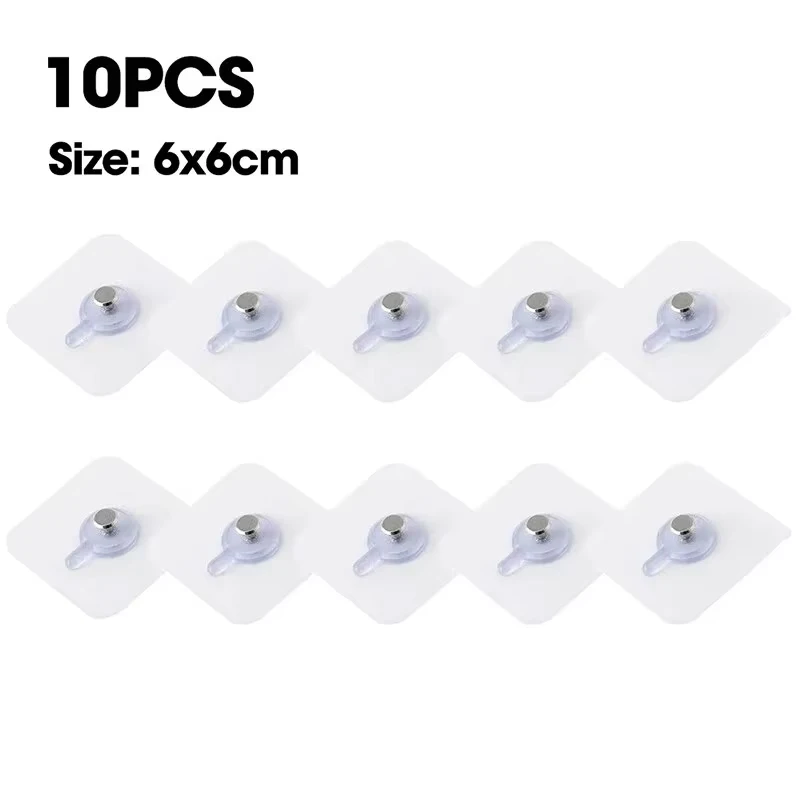 10Pcs Strong Adhesive Hooks Picture Frame Poster No Drilling Hooks Waterproof Durable Kitchen Bathroom Accessories Screw Hooks