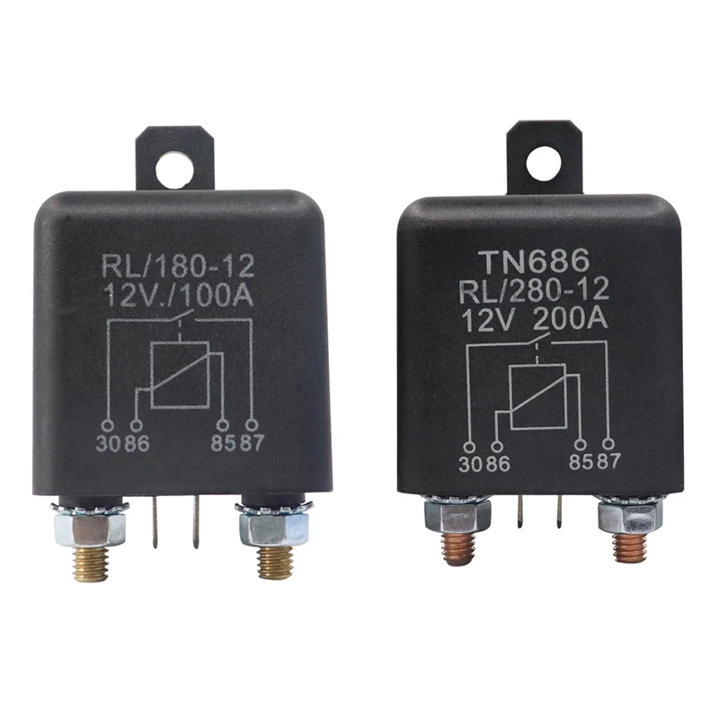Relé de alta corriente a partir de 200A, 100A, 12V/24V de potencia, arranque pesado automotriz, Coche