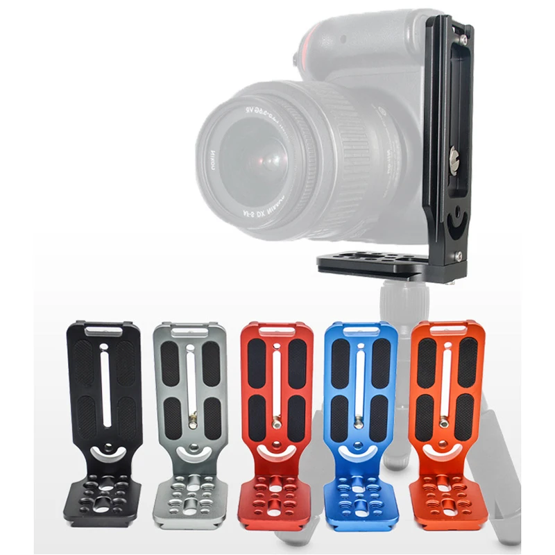 Universal กล้อง L Bracket QUICK RELEASE L แผ่น 1/4 นิ้วสกรู Swiss แนวตั้งวิดีโอสําหรับ Nikon Canon SONY Fuji