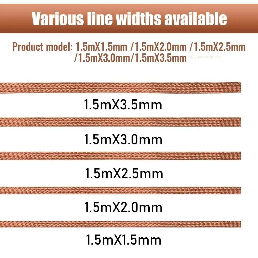 1/5/10 stücke 1,5mm-3,5mm 1,5 M-3M Entlöten Geflecht Solder entferner Docht Draht Schweißen Zinn Sucker Kabel Blei Schnur Flussmittel Reparatur Werkzeug