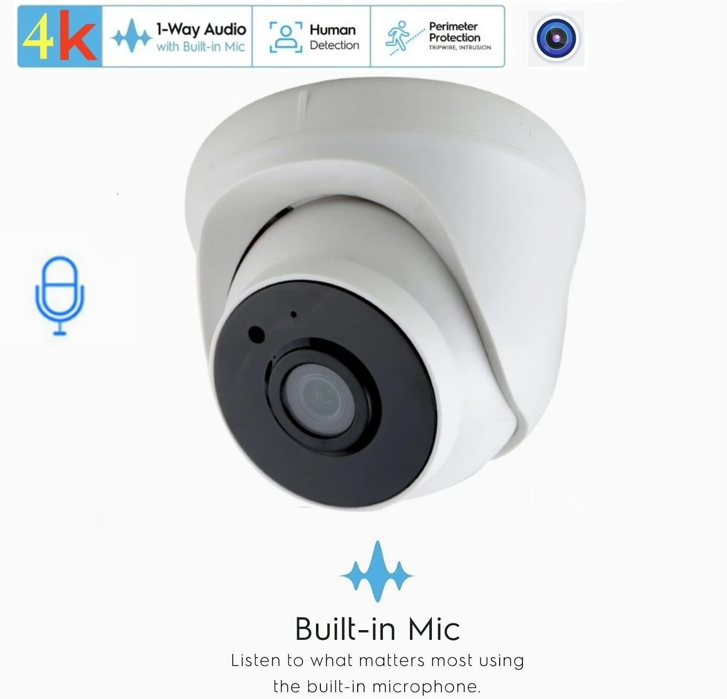 HD 8MP 5MP IP Camera Dome IR Night Vision Camera IP with Microphone Network Security Camera CCTV IP Camera support-Onvif 3MP
