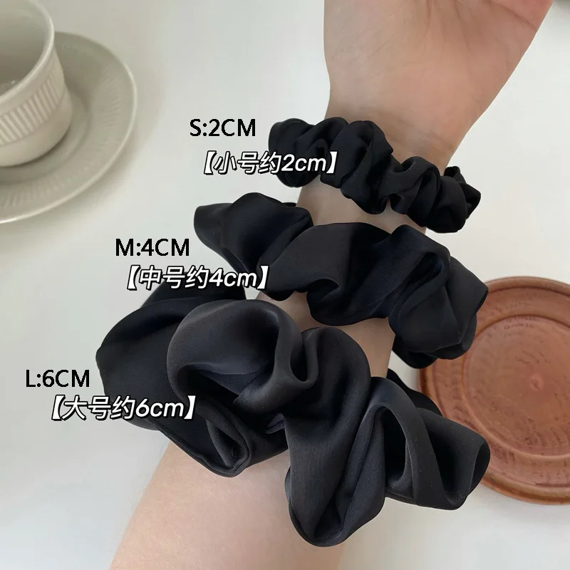 Đầm Oversize Satin Scrunchies Thun Dây Buộc Tóc Nữ Bé Gái Lớn Lụa Tóc Đuôi Ngựa Giá Đỡ Tóc Dây Cao Su Phụ Kiện Tóc