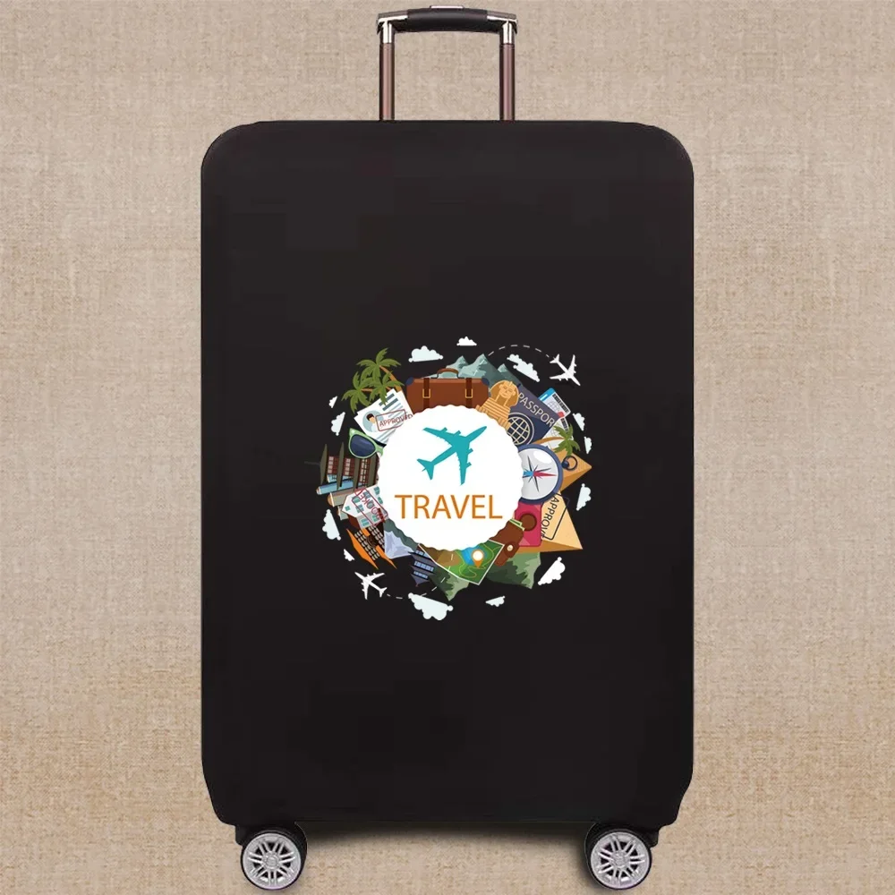 Travel Elastic Protective Cover กระเป๋าเดินทาง Travel Global Pattern Series กระเป๋าเดินทาง 18-32 นิ้วอุปกรณ์เสริมการเดินทาง