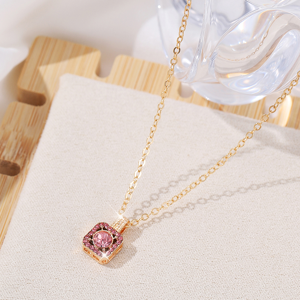 1PC Luxury Cube Jewelry Set, Women's Elegant Necklace, Earrings & Ring Set, Perfect Gift for Valentine's Day, Christmas Gift, Bi