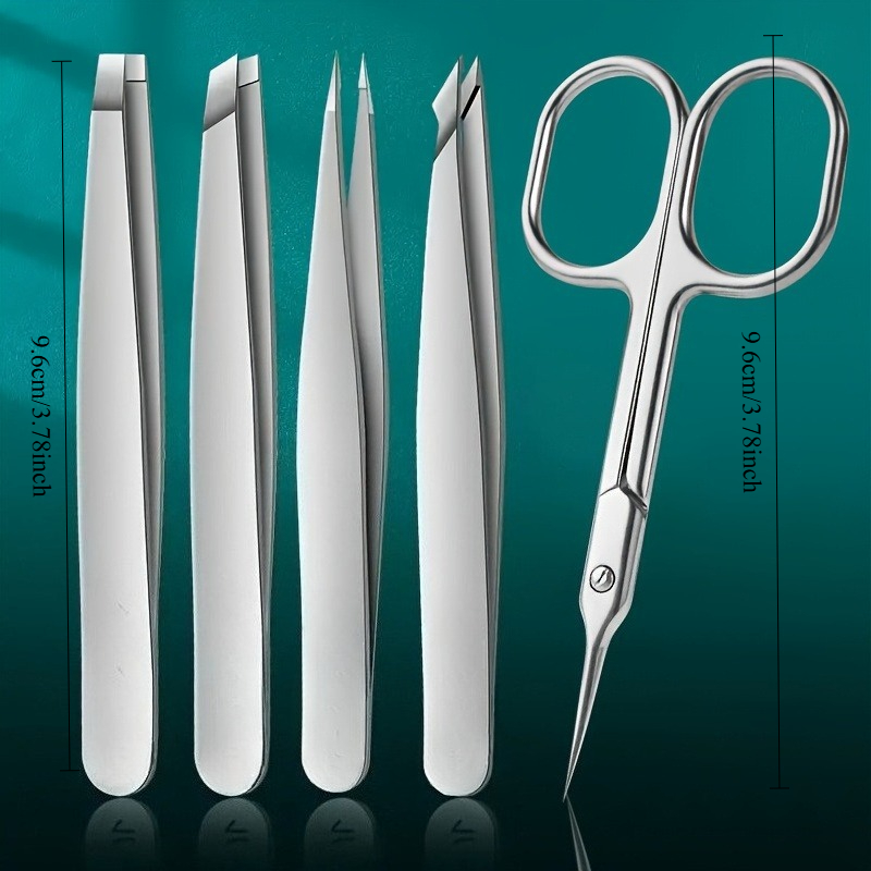 5pcs Professional-Grade Foot Care Kit with Stainless Steel Cuticle Scissors, Tweezers, and Nail Tools - Portable,Foot Care Tools