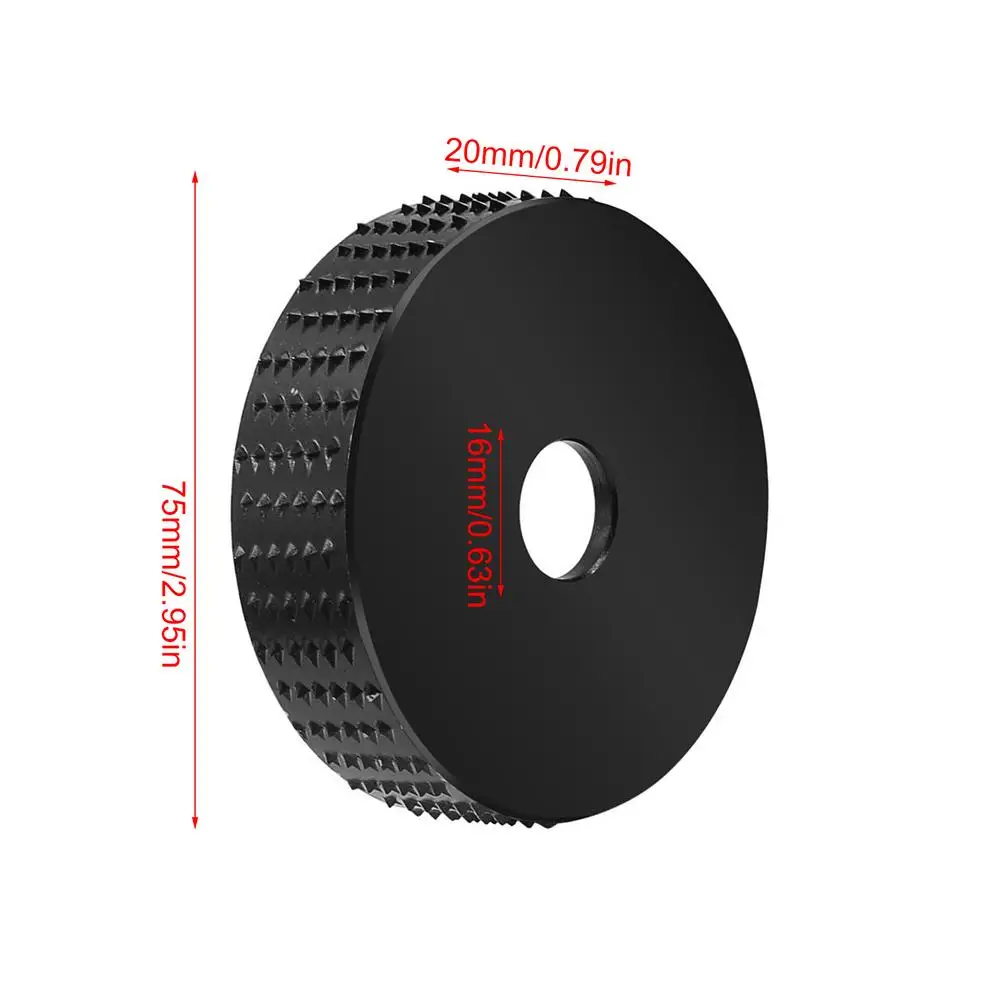 Disco Duro de amoladora angular para carpintería, 75MM, 16/22mm, borde plano, arco, pulido de madera, plástico