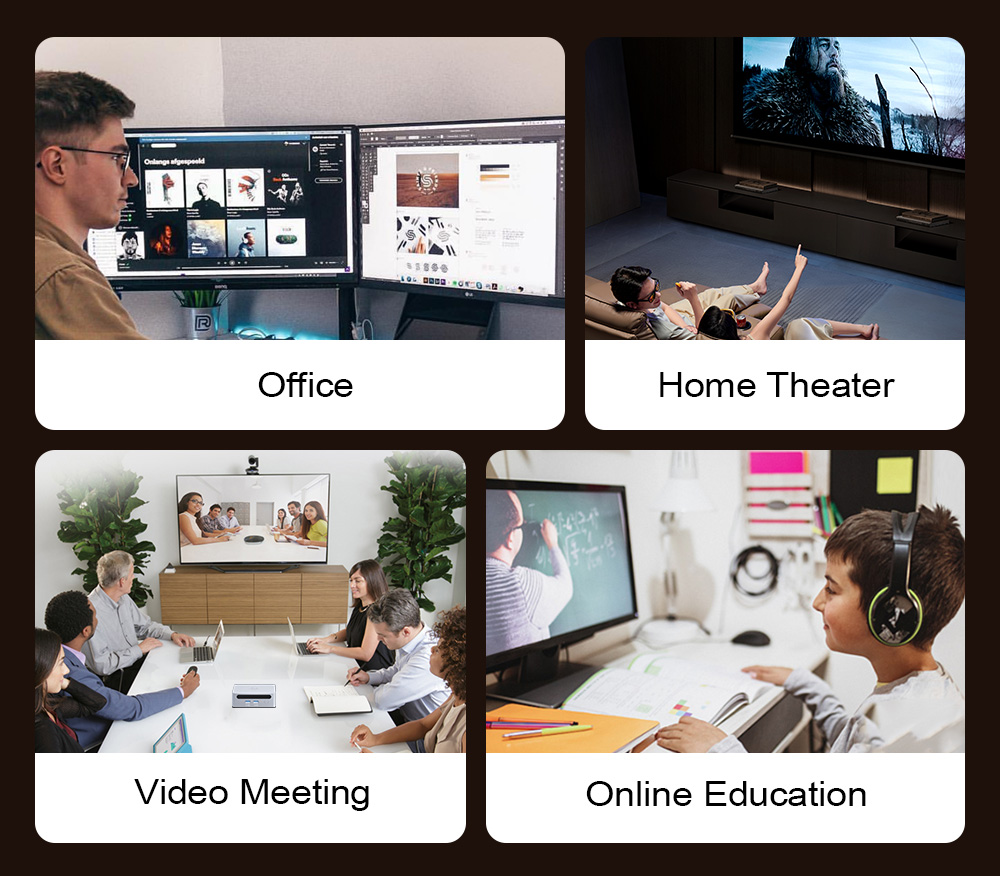 Ninkear n4 mini pc amd ryzen 7 4800u 8 kerne max 4,2 ghz 16gb ram 512gb ssd typ-c (8k) 2 * hdmi (4k) triple display wifi 6