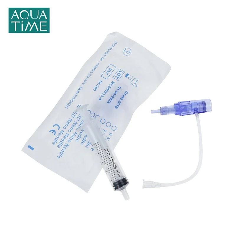F8 MTS Microneedle 10PCS Cartridges And 10 PCS Syringe Tube Screw Suits For 2 in 1 Mini Hydra Gun Auto Mesotherapy Injector