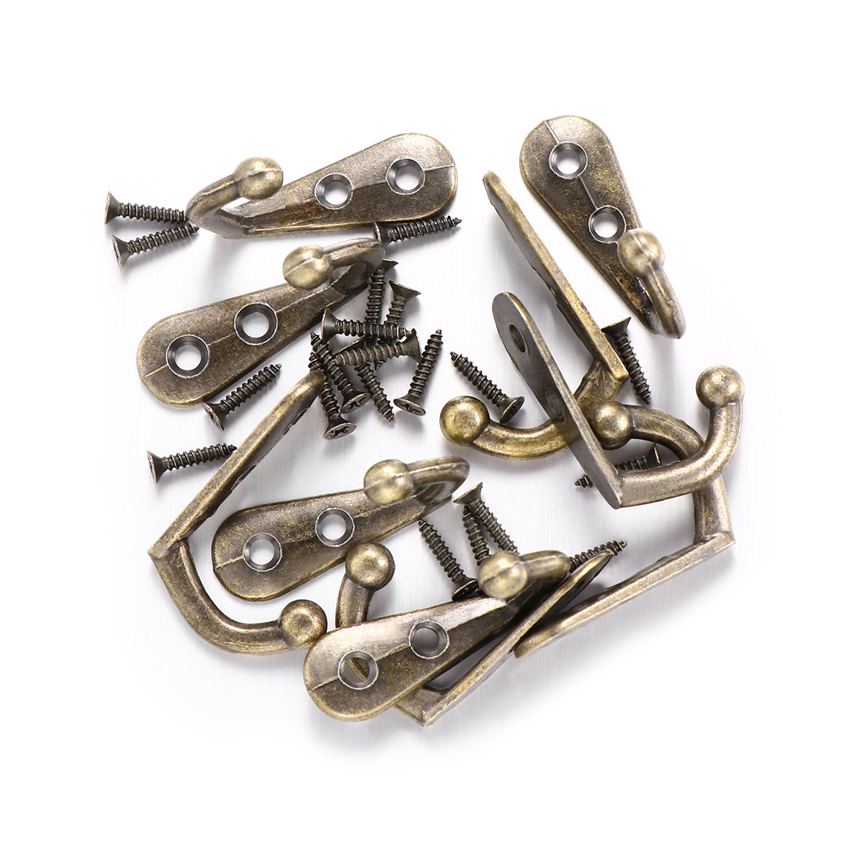 10pcs ganci in bronzo antico appendiabiti da parete in lega di zinco appendiabiti da parete appendiabiti da parete appendiabiti antichi ganci per asciugamani