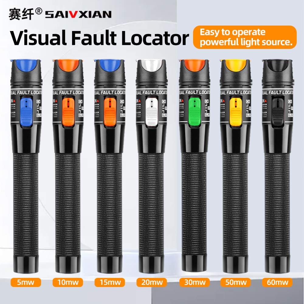 ออกแบบใหม่ตัวชี้เลเซอร์สีแดง 50mW VFL Visual Fault Locator เครื่องทดสอบสายเคเบิลไฟเบอร์ออปติก 50mw FC/SC/ST Optic