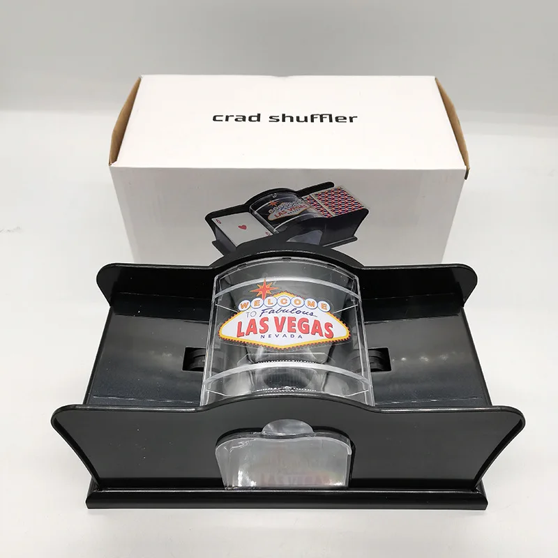 Manueller Karten-Shuffler 2 Deck mit Handkurbel, Karten-Shuffler für Blackjack, uno, Poker, Spielkarten händler manuelle Karte