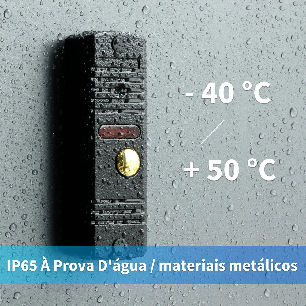 Karmen-vídeo campainha para casa, interfone com fio, tela de 7 polegadas, impermeável, telefone de porta colorida, câmera, sistema de desbloqueio de suporte
