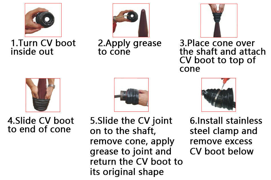 1pc cv boot instalação montagem cone ferramenta cv boot joint conveniente para caber universal estiramento cv boot