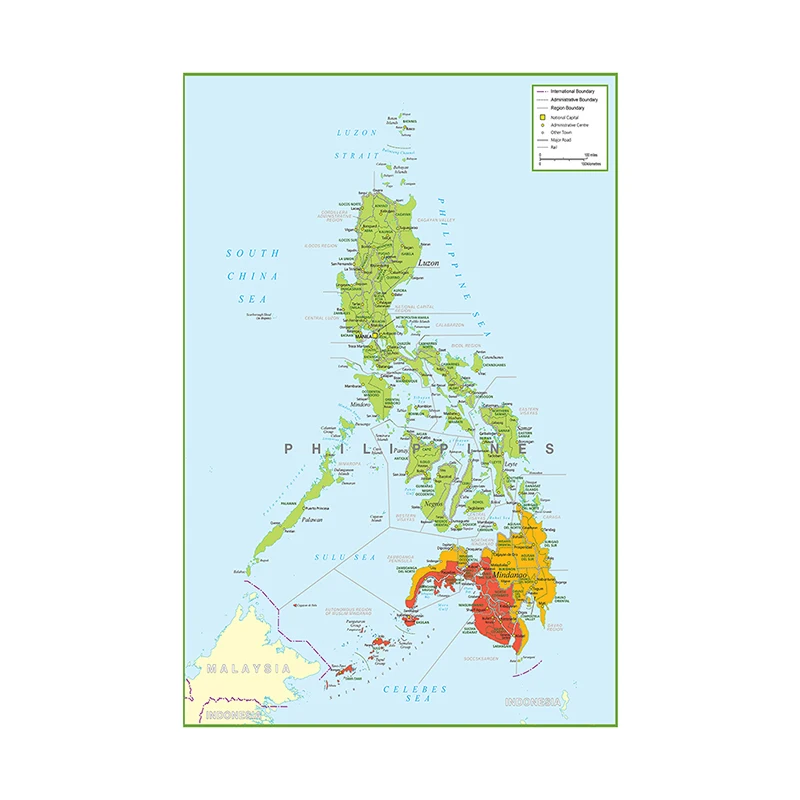 42*59Cm Bản Đồ Của Philippines Treo Tường Trang Trí Poster Tranh Canvas Unframed Nghệ Thuật In Phòng Khách Trang Trí Nhà đồ Dùng Học Tập