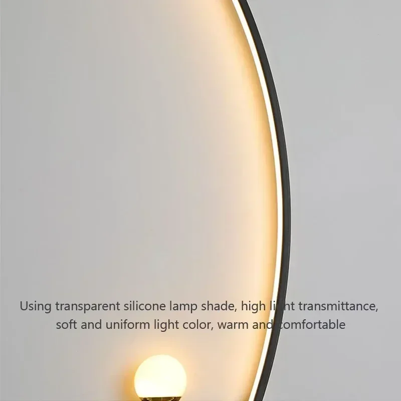 Lámpara de pared LED de 55/105CM, Control remoto inteligente, iluminación izquierda y derecha, apliques de pared para dormitorio, mesita de noche, sala de estar, luces Led para el hogar, brillo