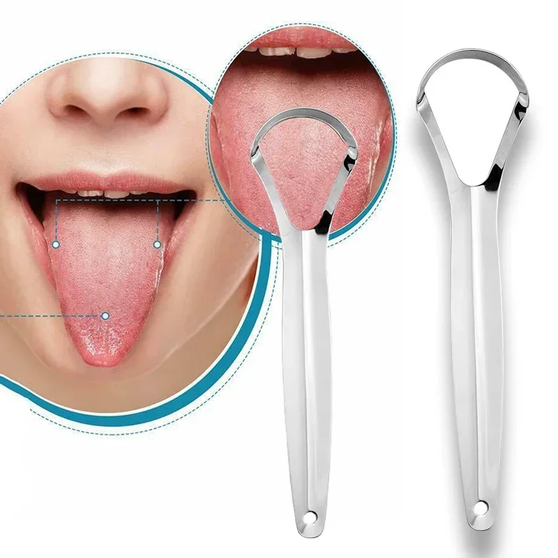 Halitose Tong Coating Tongschraper Roestvrij Staal Reiniging Remover Tong Gecoate Borstel Schrapen Tong Mondhygiëne Gereedschap