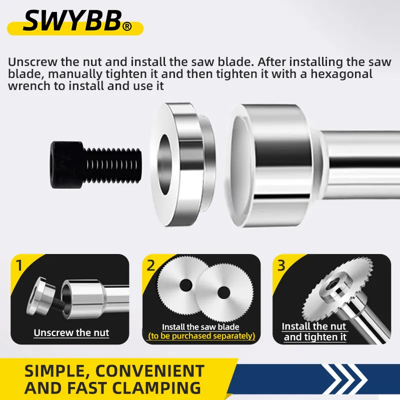 Swybb เครื่องตัดกัดเลื่อยเครื่องตัด CNC เครื่องมือตัดโลหะล็อคหน้า10มม. 13มม. ที่วางใบอาร์เบอร์