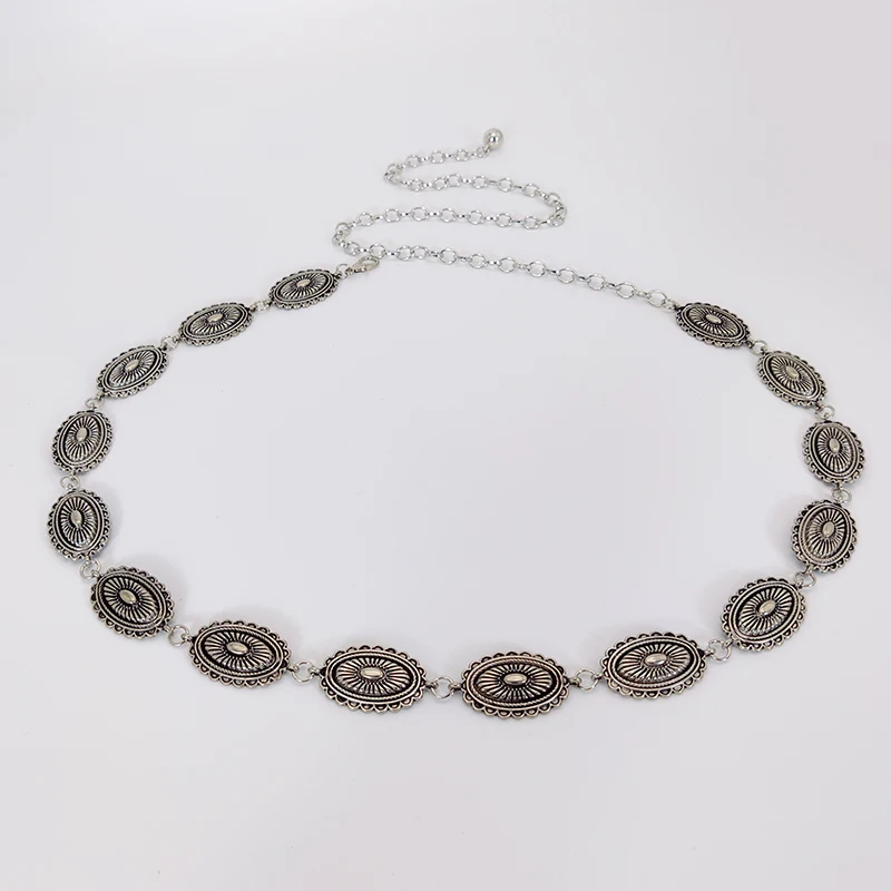 Accessoires voor tailleketting in etnische stijl Boheemse veelzijdige riem damesjurk high-end jurk met tailleband metalen retro