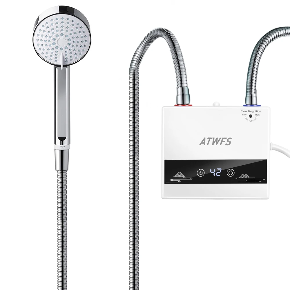 ATWFS 220V 4600W Scaldabagno istantaneo Riscaldatori elettrici per bagno Doccia acqua calda Riscaldamento cucina domestica