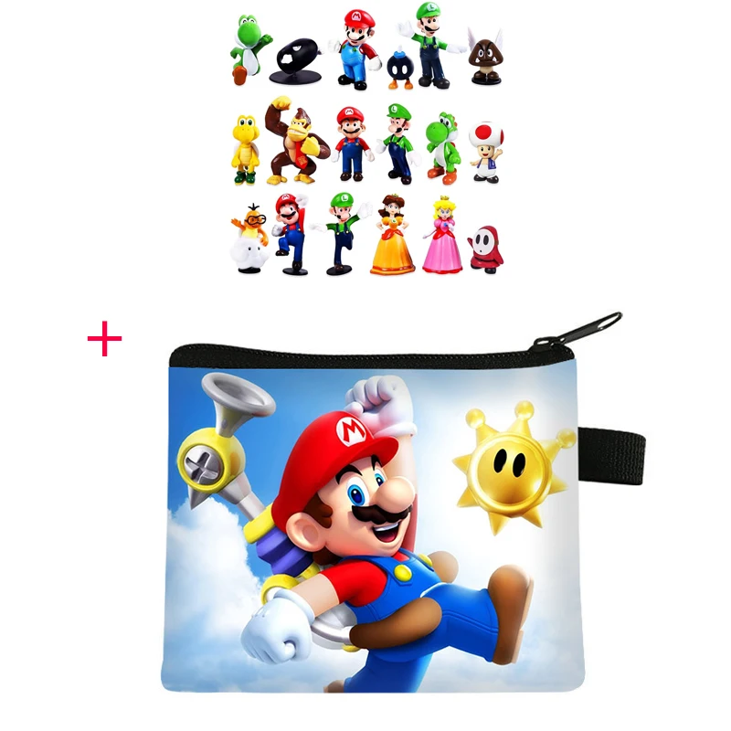 6 pz/set Super Mario Bros PVC Action Figure Giocattoli Bambole Modello Set Luigi Yoshi Donkey Kong Fungo per i bambini regali di compleanno