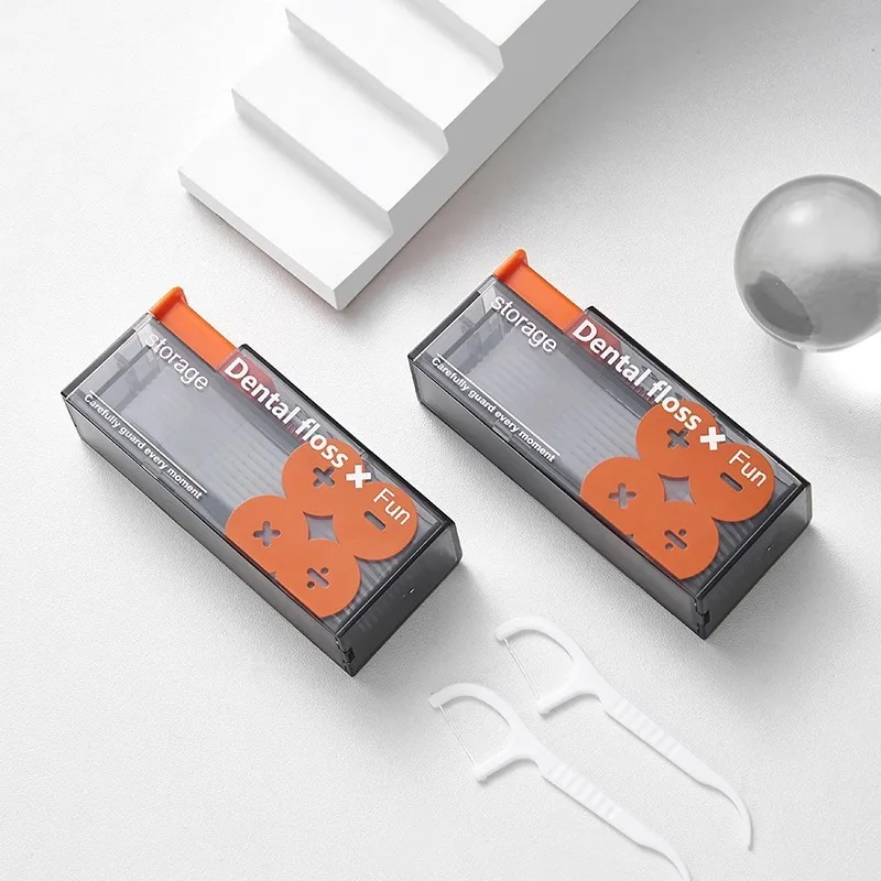 Portable Automatic Floss Box Travel Sets Disposable Floss Stick Carrying Case Toothpick Fine Teeth Dental Floss Зубная Нить