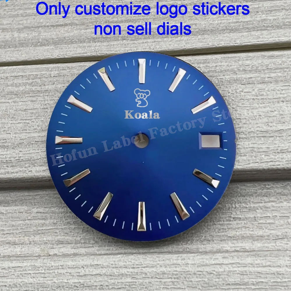 custom watch logo transfer silver metal dial sticker small gold small label personalized mini 3D DIY name carve flat thin raised