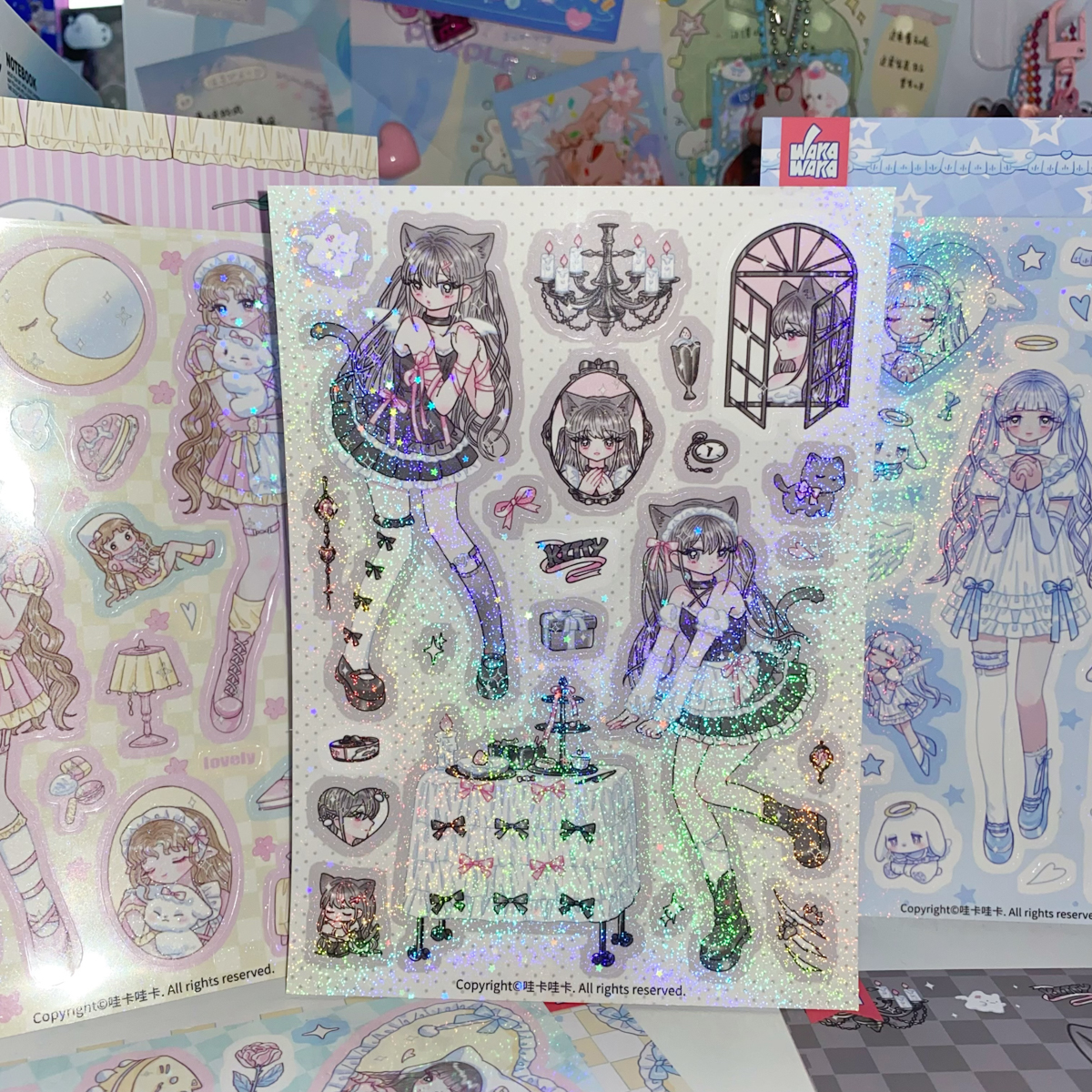 文房具デカールステッカー韓国デコステッカースクラップブッキング用 DIY 電話荷物オートバイラップトップスーツケースフレークアイドルカード