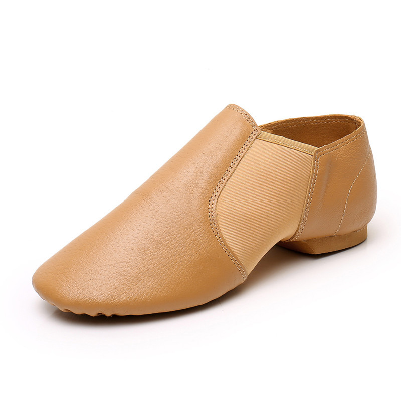 Zapatos de baile de Jazz de cuero genuino para niñas, zapatos de Jazz antideslizantes marrones y negros, zapatillas de baile para adultos, zapatos de Jazz de alta calidad