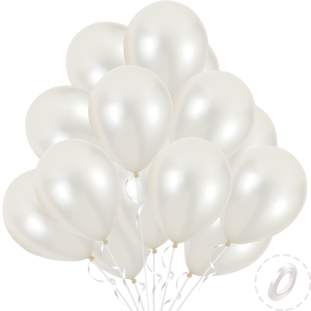 Balão de pérola branco leite 5/10/12 polegadas conjunto de balões de látex guirlanda decoração de aniversário de casamento fontes de festa chá de bebê globos presente