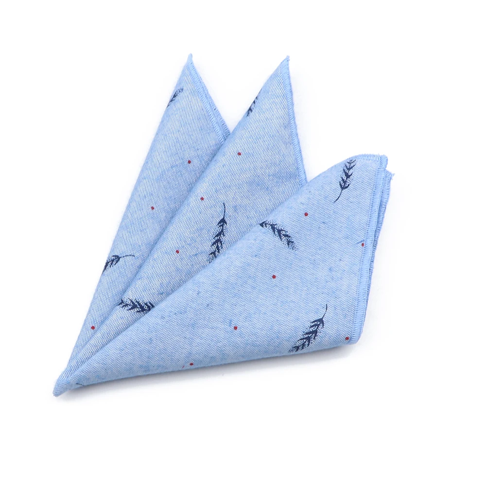 ใหม่ผ้าฝ้ายพ็อกเก็ตสแควร์สําหรับชาย Casual BIRD Feather ผ้าเช็ดหน้า Hankie งานแต่งงานของขวัญ Super Soft ผู้ชาย Tuxedo กระเป๋าผ้าเช็ดตัว