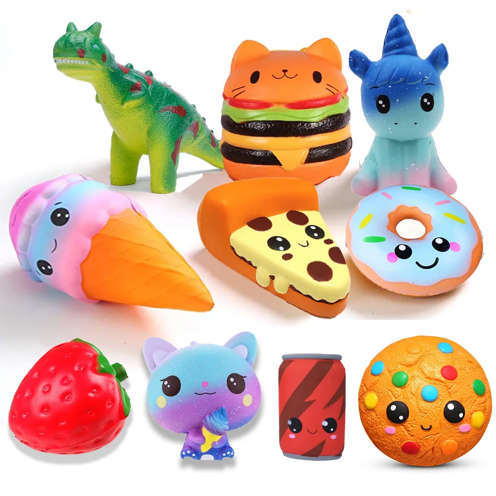 Мягкое мультяшное шоколадное печенье серии PU Squishies медленно растущий крем ароматизированный Непоседа антистресс детская игрушка детский подарок