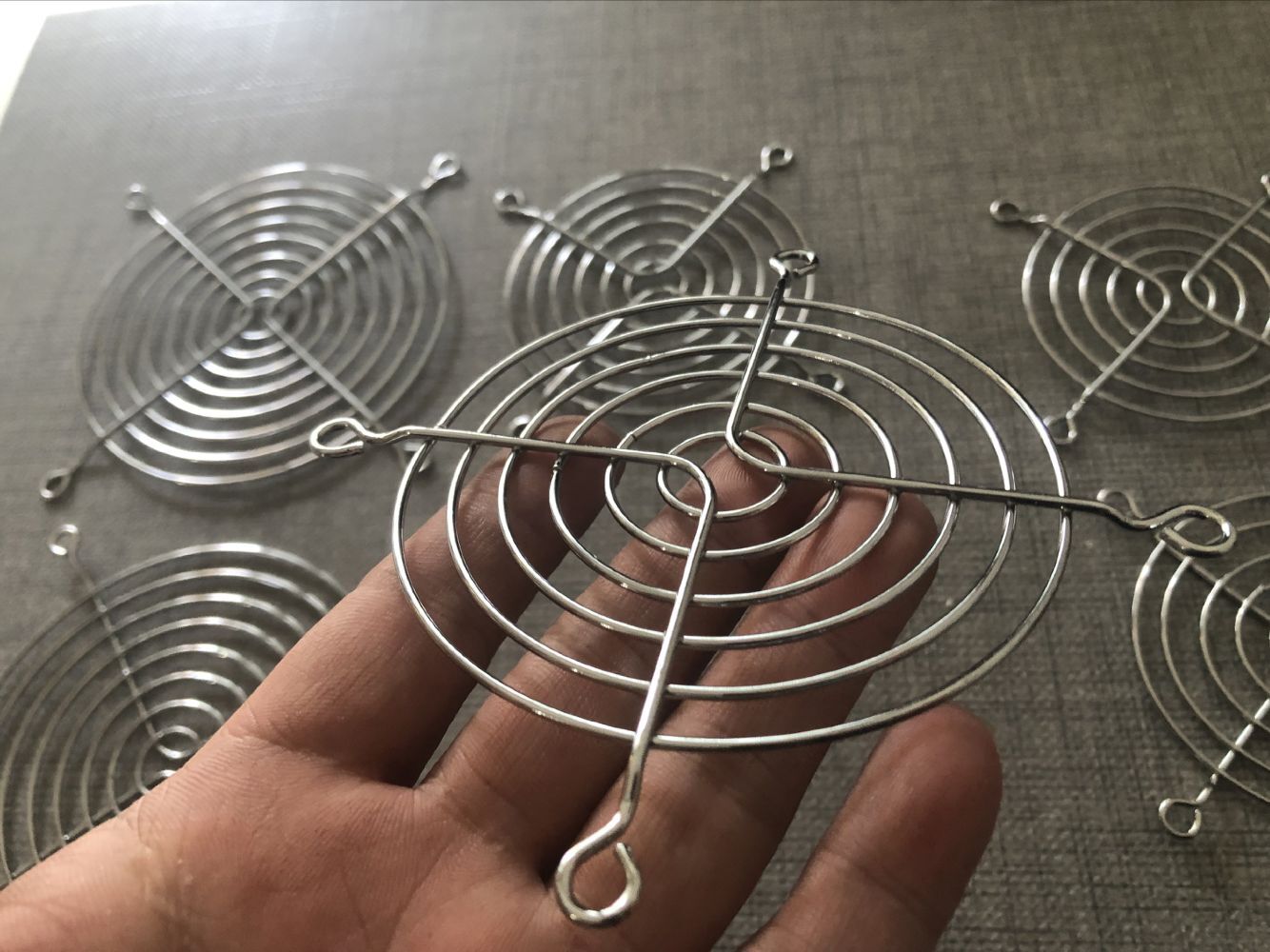 1PC Silbrig Metall Draht Finger Schutz 80mm 90mm 120mm Für CPU Fan DC Fan Grill schutz Schutz Vernickelt Mesh