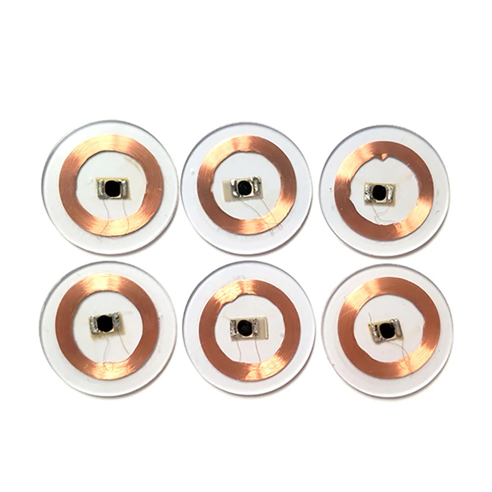 10Pcs/Lot 125Khz EM4100 TK4100 Chip Transparent Coin ID Card  RFID 25MM for Access Control